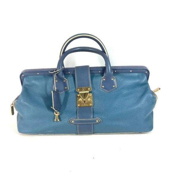 LOUIS VUITTON Suhali Angence New GM Tote Bag Hand Bag Suhari leather blue - Picture 1 of 15